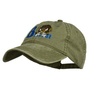 Bison Mascots Embroidered Washed Cap