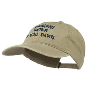 Halloween Beware Enter If You Dare Embroidered Washed Dyed Cap