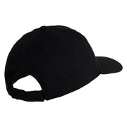 Small Ladybug Insect Embroidered Iron on Patched 6 Panel Washed Low Profile Dad Hat - Black OSFM