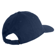 Small Ladybug Insect Embroidered Iron on Patched 6 Panel Washed Low Profile Dad Hat - Navy OSFM