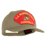 U.S. Marine Corps Semper Fi Red Patched Solid Cotton Twill Pro Style Cap - Khaki OSFM