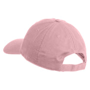 Small Ladybug Insect Embroidered Iron on Patched 6 Panel Washed Low Profile Dad Hat - Pink OSFM