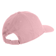 Small Ladybug Insect Embroidered Iron on Patched 6 Panel Washed Low Profile Dad Hat - Pink OSFM