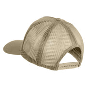 USS Los Angeles SSN 688 Blue Patched Solid Cotton Twill 5 panel Mesh Back Cap - Khaki OSFM