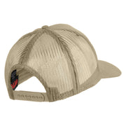 USS Los Angeles SSN 688 Blue Patched Solid Cotton Twill 5 panel Mesh Back Cap - Khaki OSFM