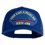 USS Los Angeles SSN 688 Blue Patched Solid Cotton Twill 5 panel Mesh Back Cap - Royal OSFM