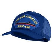 USS Los Angeles SSN 688 Blue Patched Solid Cotton Twill 5 panel Mesh Back Cap - Royal OSFM