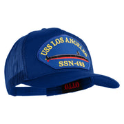 USS Los Angeles SSN 688 Blue Patched Solid Cotton Twill 5 panel Mesh Back Cap - Royal OSFM