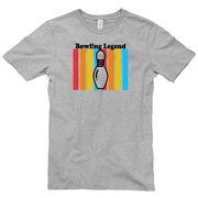 Bowling Legend Graphic Design Short Sleeve Cotton Jersey T-Shirt