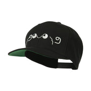 Japanese Boxing Face Emoticon Embroidered Snapback Cap