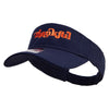 Thankful with Fall Season Embroidered Cotton Twill Sun Visor - Navy OSFM