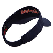 Thankful with Fall Season Embroidered Cotton Twill Sun Visor - Navy OSFM