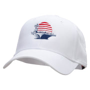 Naval Ship Embroidered Low Profile Cap