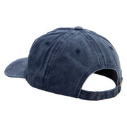 Gone Fishing Embroidered Cotton Twill Premium Pigment Dyed Cap - Navy OSFM