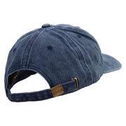 Gone Fishing Embroidered Cotton Twill Premium Pigment Dyed Cap - Navy OSFM