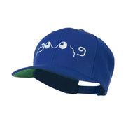 Japanese Boxing Face Emoticon Embroidered Snapback Cap