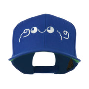 Japanese Boxing Face Emoticon Embroidered Snapback Cap