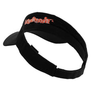 Thankful with Fall Season Embroidered Cotton Twill Sun Visor - Black OSFM