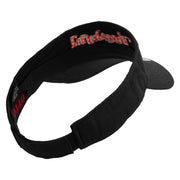 Thankful with Fall Season Embroidered Cotton Twill Sun Visor - Black OSFM