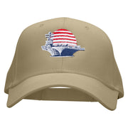 Naval Ship Embroidered Low Profile Cap