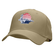 Naval Ship Embroidered Low Profile Cap