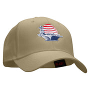 Naval Ship Embroidered Low Profile Cap