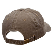 Colorado Year Established Embroidered Washed Solid Pigment Dyed Cotton Twill Brass Buckle Cap - Olive OSFM