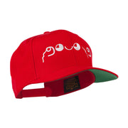 Japanese Boxing Face Emoticon Embroidered Snapback Cap