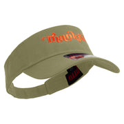 Thankful with Fall Season Embroidered Cotton Twill Sun Visor - Khaki OSFM