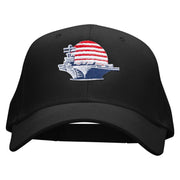 Naval Ship Embroidered Low Profile Cap