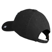 U.S. Air Force Pilot Veteran Embroidered Washed Solid Pigment Dyed Cotton Twill Brass Buckle Cap - Black OSFM