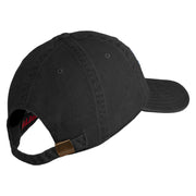 U.S. Air Force Pilot Veteran Embroidered Washed Solid Pigment Dyed Cotton Twill Brass Buckle Cap - Black OSFM