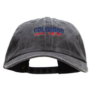 Colorado Year Established Embroidered Washed Solid Pigment Dyed Cotton Twill Brass Buckle Cap - Charcoal OSFM