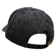 Colorado Year Established Embroidered Washed Solid Pigment Dyed Cotton Twill Brass Buckle Cap - Charcoal OSFM