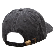 Colorado Year Established Embroidered Washed Solid Pigment Dyed Cotton Twill Brass Buckle Cap - Charcoal OSFM