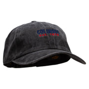 Colorado Year Established Embroidered Washed Solid Pigment Dyed Cotton Twill Brass Buckle Cap - Charcoal OSFM