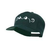 Japanese Boxing Face Emoticon Embroidered Snapback Cap