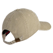 U.S. Air Force Pilot Veteran Embroidered Washed Solid Pigment Dyed Cotton Twill Brass Buckle Cap - Khaki OSFM
