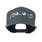 Japanese Boxing Face Emoticon Embroidered Snapback Cap