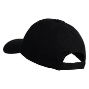 Small Flamingo Bird Embroidered Iron On Patched 6 Panel Washed Low Profile Dad Hat - Black OSFM