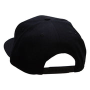 Water Polo Ball Embroidered Patched Wool Blend Pro Style Snapback - Black OSFM