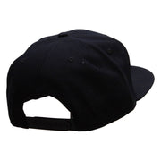 Water Polo Ball Embroidered Patched Wool Blend Pro Style Snapback - Black OSFM