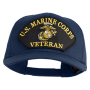 U.S. Marine Corps Veteran Black Patched Solid Cotton Twill Pro Style Cap - Navy OSFM