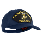 U.S. Marine Corps Veteran Black Patched Solid Cotton Twill Pro Style Cap - Navy OSFM