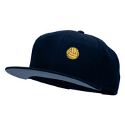 Water Polo Ball Embroidered Patched Wool Blend Pro Style Snapback - Navy OSFM