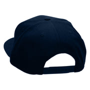 Water Polo Ball Embroidered Patched Wool Blend Pro Style Snapback - Navy OSFM