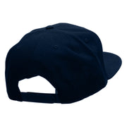 Water Polo Ball Embroidered Patched Wool Blend Pro Style Snapback - Navy OSFM