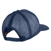 USS Carl Vinson 1980 1992 CVN 70 Patched Solid Cotton Twill 5 panel Mesh Back Cap - Navy OSFM
