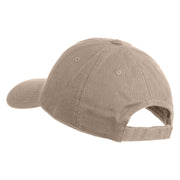 Small Flamingo Bird Embroidered Iron On Patched 6 Panel Washed Low Profile Dad Hat - Khaki OSFM