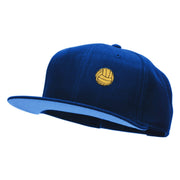 Water Polo Ball Embroidered Patched Wool Blend Pro Style Snapback - Royal OSFM